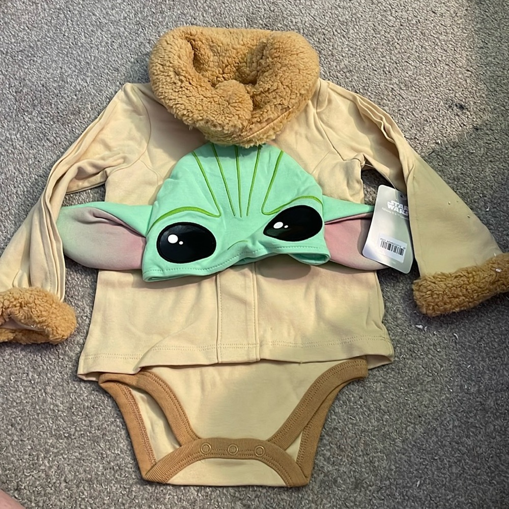 Halloween Deal** Grogu Costume Bodysuit for Baby – Star Wars -18-24M
